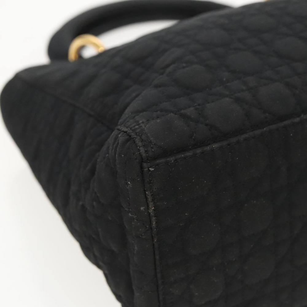 Christian Dior Canage Hand Bag Nylon Black Gold Auth yk15712 - Picture 16 of 16